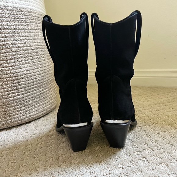 ANINE BING Black Mid Tania Boots size 7 - Picture 7 of 8